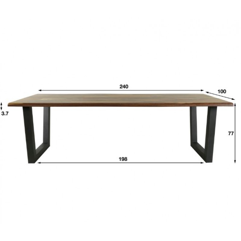 ZI Etta Dining Table Dark Grey